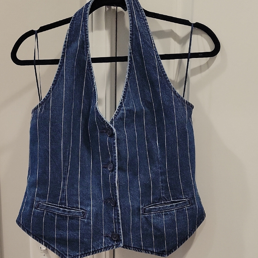 GAP Blue and White Blouse Elegant Top